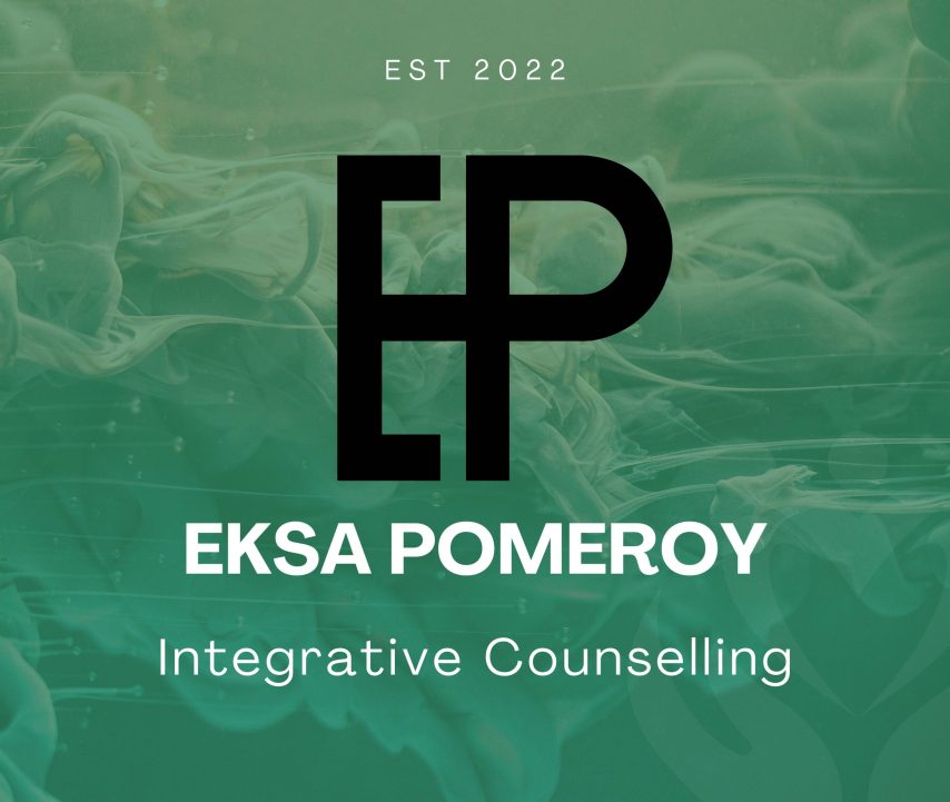 Logo for Eksa Pomeroy Counselling, an integrative counselling service based in Bradworthy, Devon, offering online and face-to-face therapy.